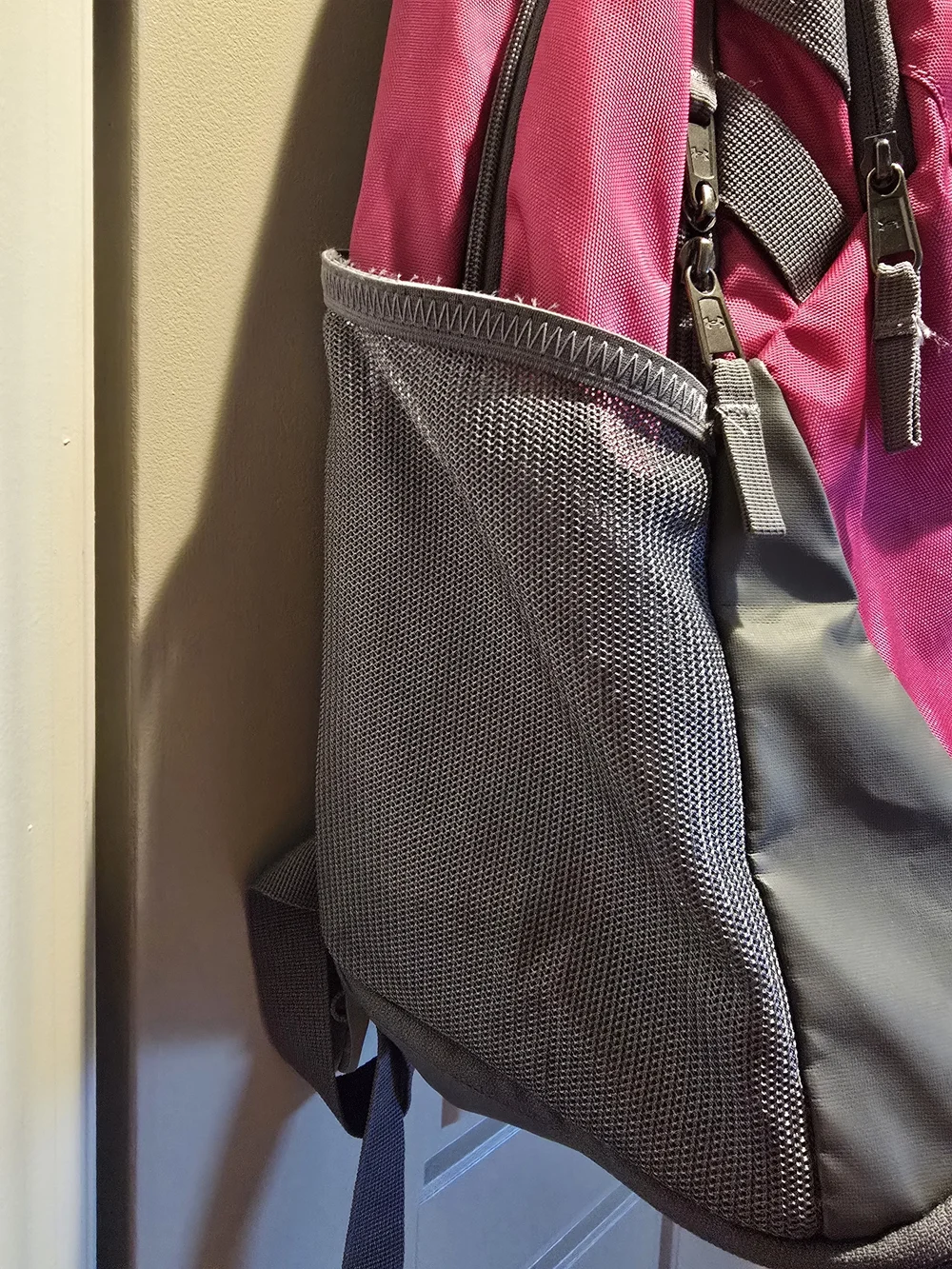 Under Armour Pink and Gray Backpack with Storm Protection